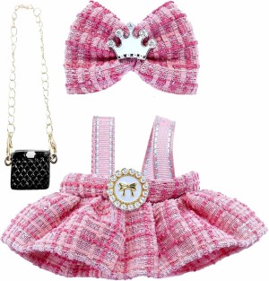 Clothes for LA BUBU 17cm Doll (NO Doll),Outfit for LA BUBU,Dress and Hairpin Set for LABUBU Dress Up,Accessories for LA BUBU